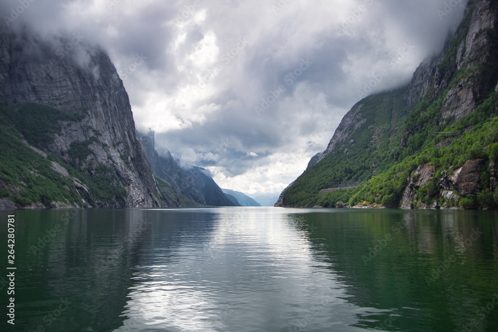 Impressive view of the Lysefjord in Norway 
