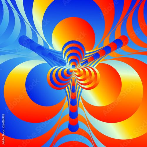 Color spectrum gradient background. Hypnotic trance texture. Visual bright and shining abstraction. Psychedelic glossy illustration.