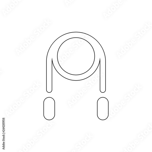 sport jumping outline icon. Signs and symbols can be used for web, logo, mobile app, UI, UX