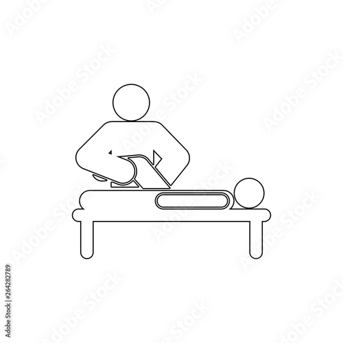 human doing massage outline icon. Signs and symbols can be used for web, logo, mobile app, UI, UX