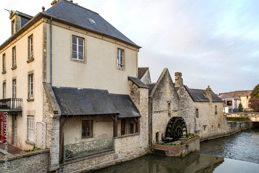 Old water canal in city of Bayeux, France Old water canal in city of Bayeux, France