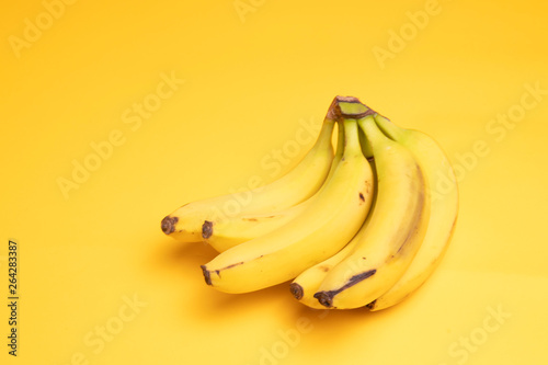 bananas on a yellow background