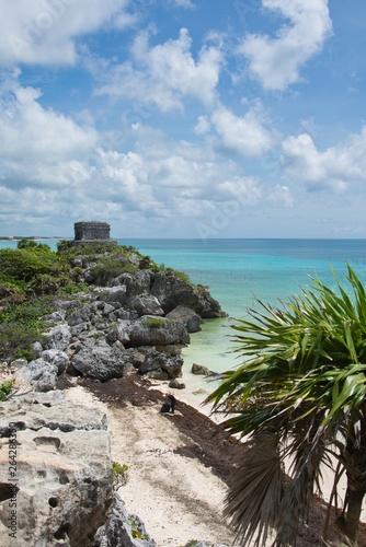 Mayan temple. Tulum beach. Quintana Roo, Mexico
