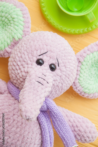 big soft crocheted pink elephant © Sweetheart
