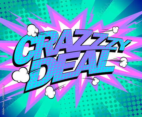 Crazy deal vector banner concept