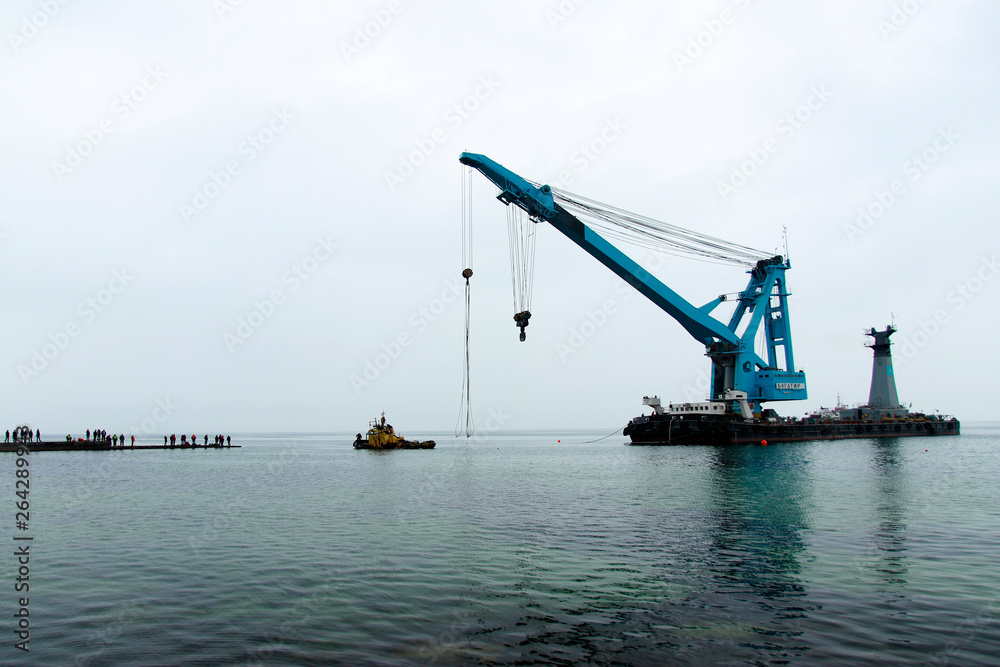 cranes in the port