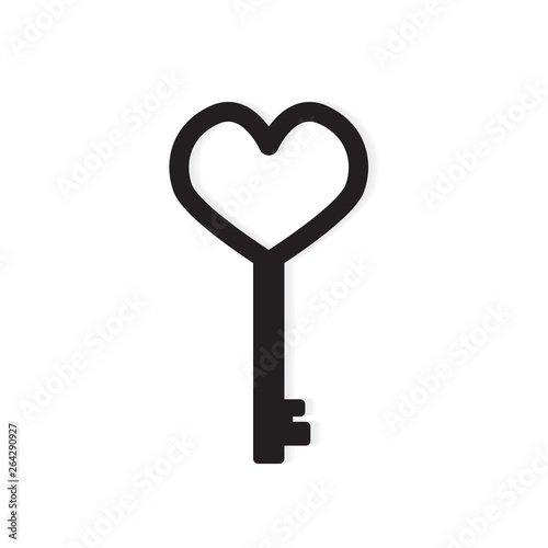 Wallpaper Mural heart shape key icon- vector illustration Torontodigital.ca