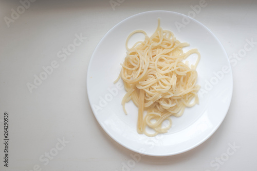 Macaroni on a white plate
