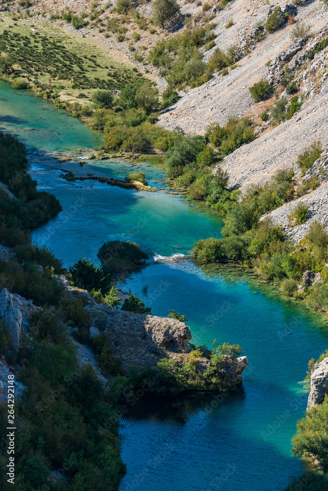 Zrmanja canyon, River zrmanja in Zadar county, Dalmatia, Croatia