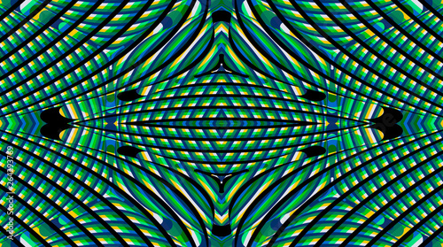 Color seamless pattern with hypnotic trance texture. Multicolored glitched background. Op art unique bright kaleidoscope. Psychedelic trippy art.
