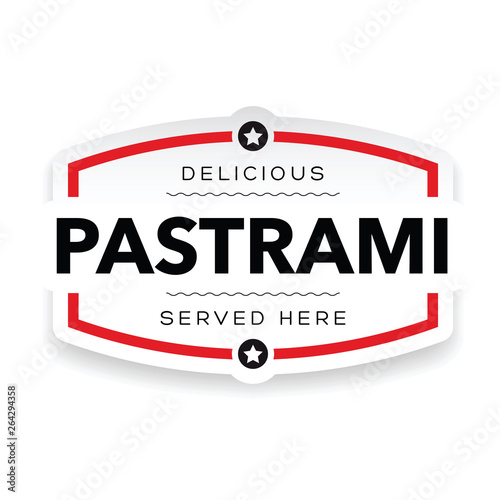 Pastrami sandwich vintage stamp