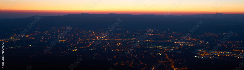 sunrise view from Jested Mountain