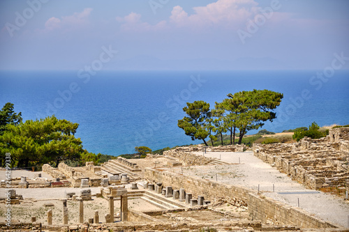 Ancient ruins of antiquity on the island of Rhodes