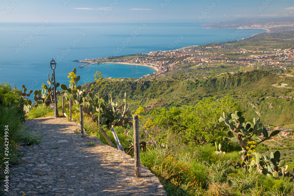 Taormina - The beautifull mediterranean landscape of Sicily.