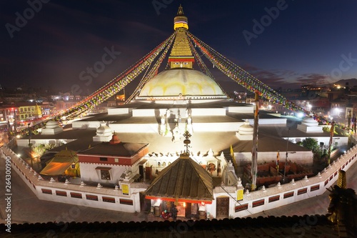 Boudha or Bodhnath stupa in Kathmandu, Nepal