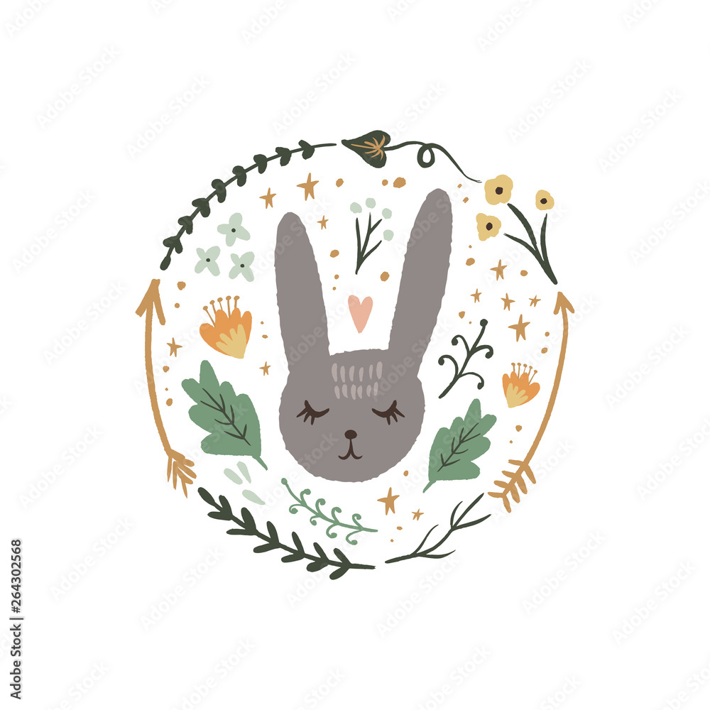 Vector Woodland Nursery Print, Girl Art, Animal Vector Woodland Nursery Print, Girl Art, Animal