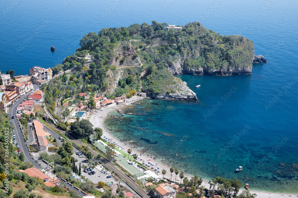 Taormina - The beautifull mediterranean landscape of Sicily.