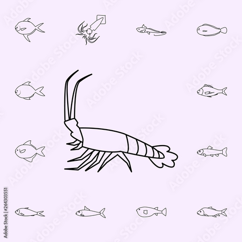 rock lobster icon. Fish icons universal set for web and mobile