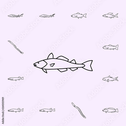 atlantic cod icon. Fish icons universal set for web and mobile