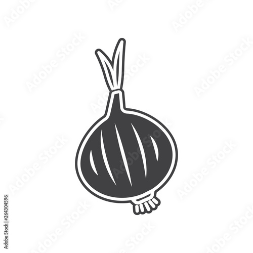 Vector Onion icon. Element of Fruits and vegatables for mobile concept and web apps icon. Glyph, flat icon for website design and development, app development