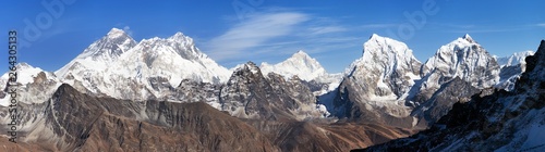 Everest, Lhotse and Makalu, Nepal Himalayas mountains
