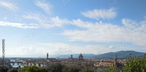 aerial city view in Europe