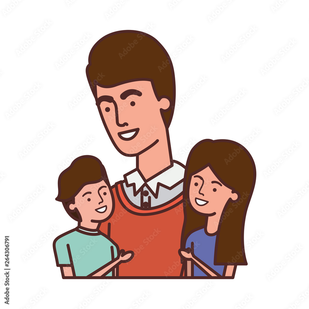 father with children avatar character