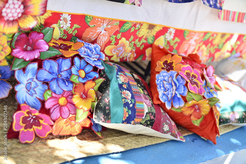 Fototapeta premium colored pillows, hoedown