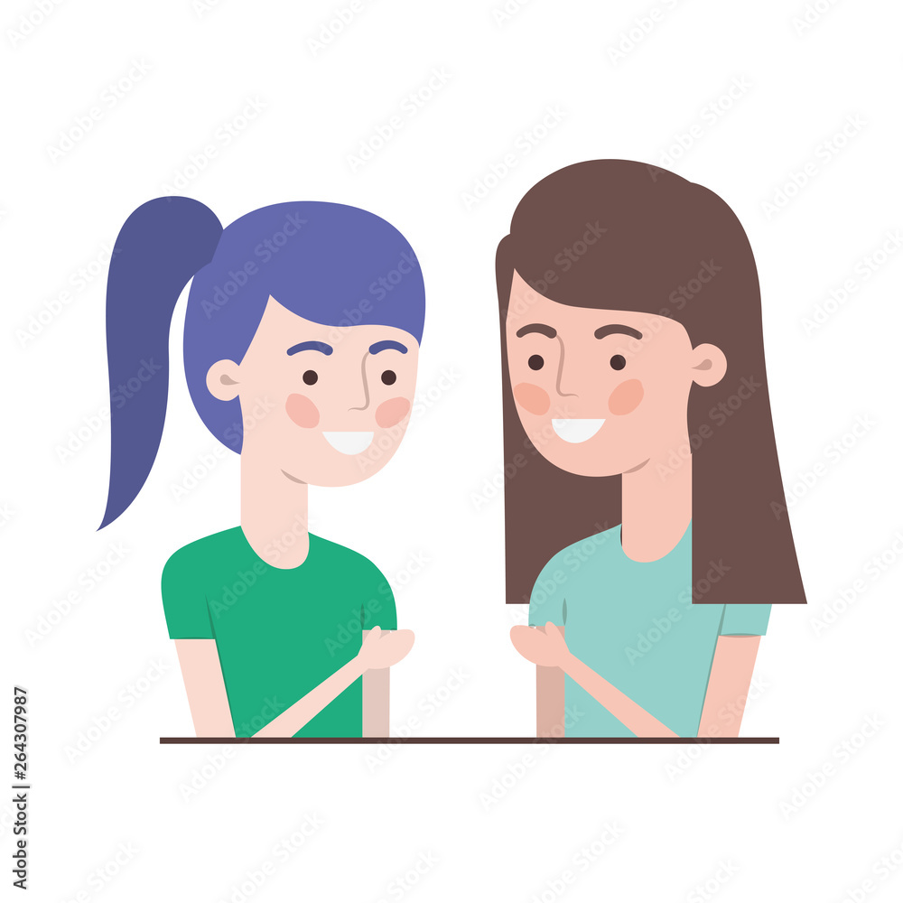Fototapeta premium young women avatar character
