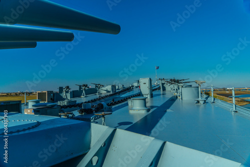 Guns on USS Alabama Battleship 