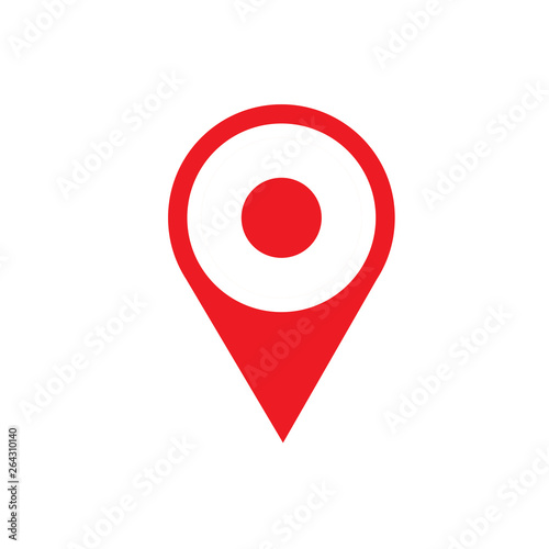 Free Download Location icon vector. Pin sign Isolated on white background. Navigation map, gps, direction, place, compass, contact, search concept. Flat style for graphic design, logo, Web, UI, mobile upp, EPS10 - GFXLoad