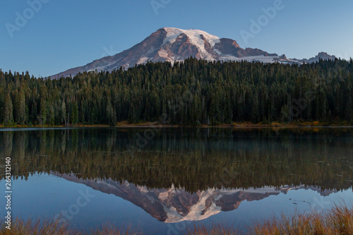 Calm Waters in Reflection Lake Mirror Mount Rainier