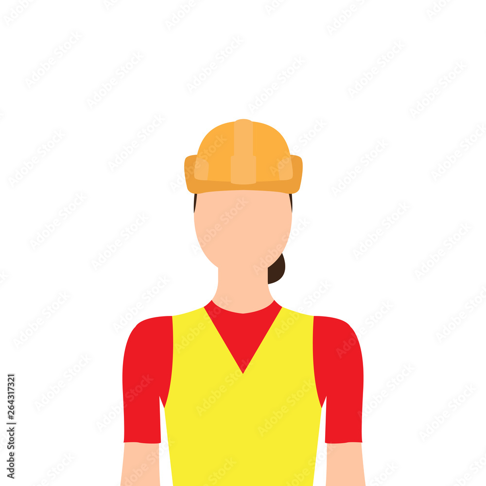 Isolated female builder image. Vector illustration design Isolated female builder image. Vector illustration design