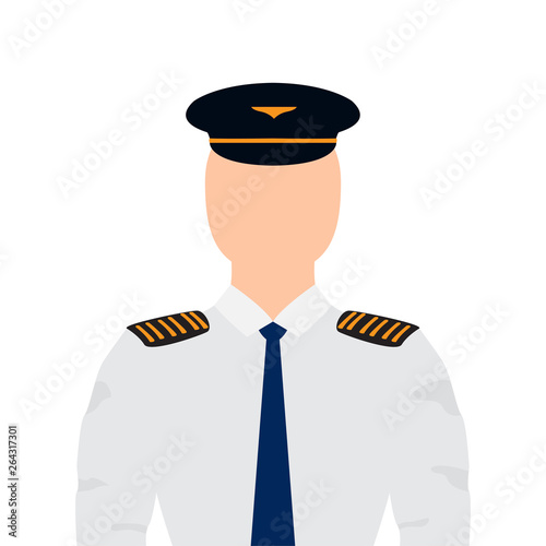Isolated male pilot image. Vector illustration design