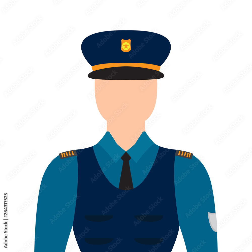 Isolated policeman character image. Vector illustration design Isolated policeman character image. Vector illustration design