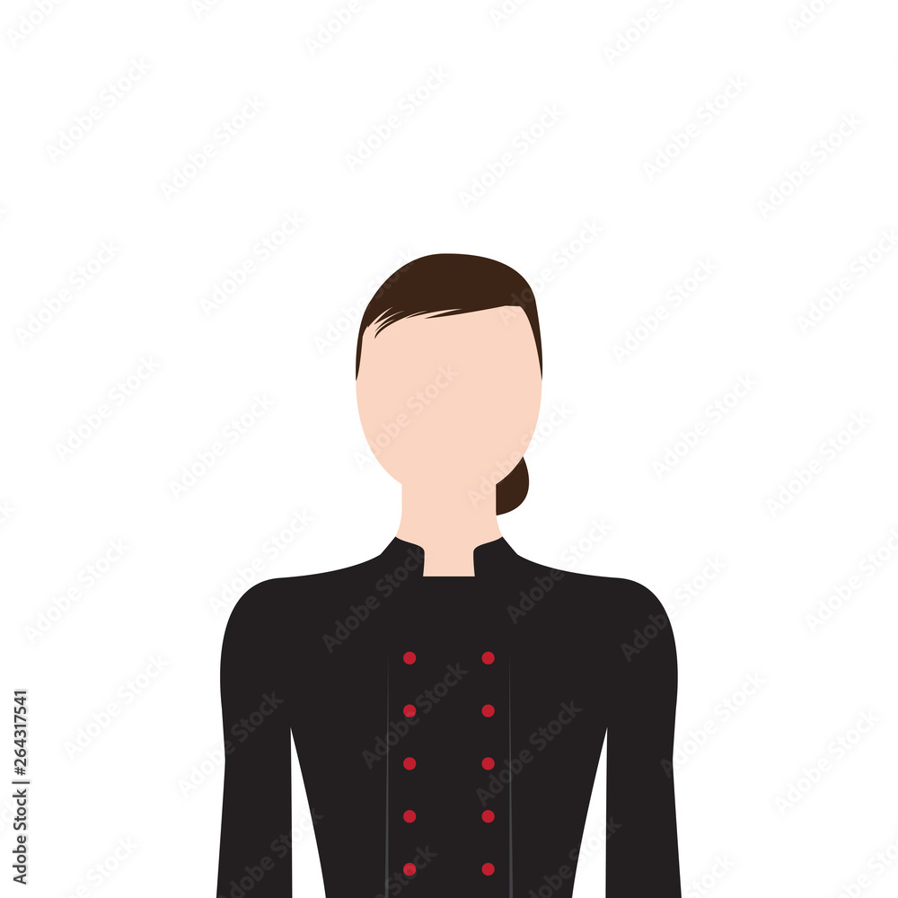 Isolated female chef image. Vector illustration design Isolated female chef image. Vector illustration design