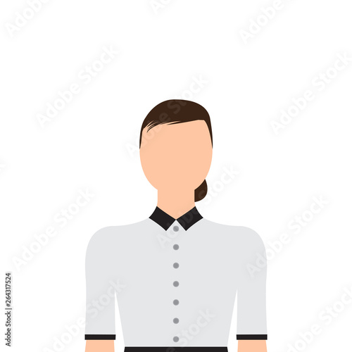 Isolated stewardess character image. Vector illustration design