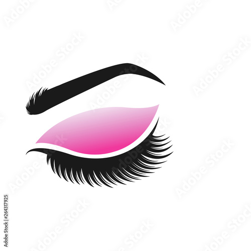 eyelashes logo design vector