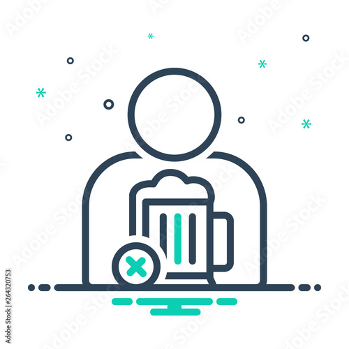 Mix line icon for avoided 