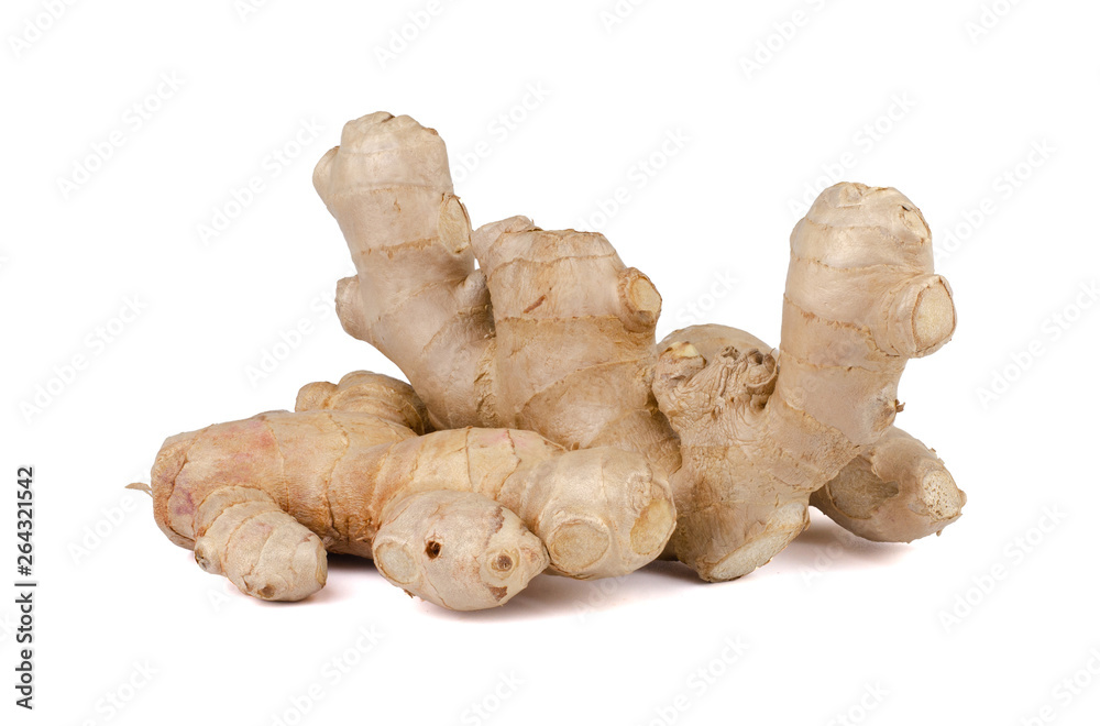 Fresh Ginger roots isolated on white background. Fresh Ginger roots isolated on white background.