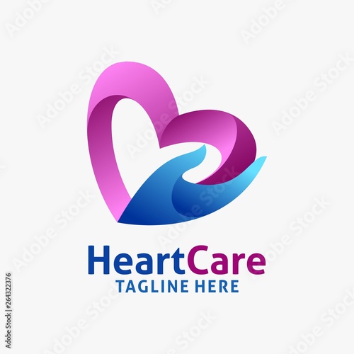 Heart care logo design