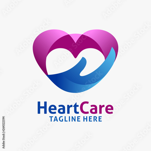 Heart care logo design