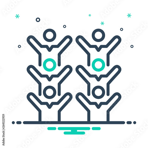 Mix line icon for commotion 