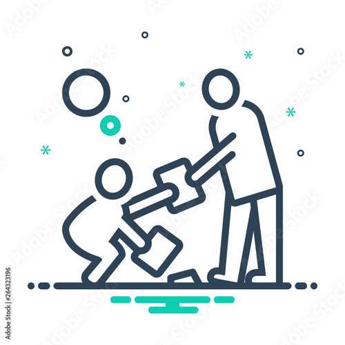 Mix line icon for decency  