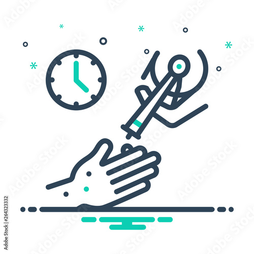Mix line icon for cryosurgery