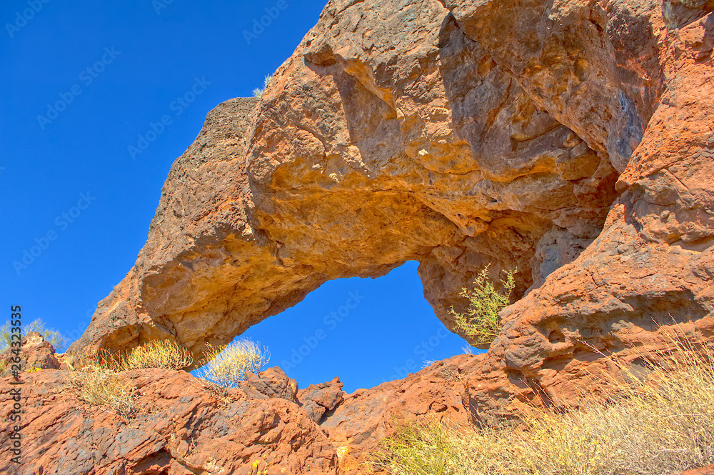 The Arch of Eagle Eye Mountain near Aguila AZ.