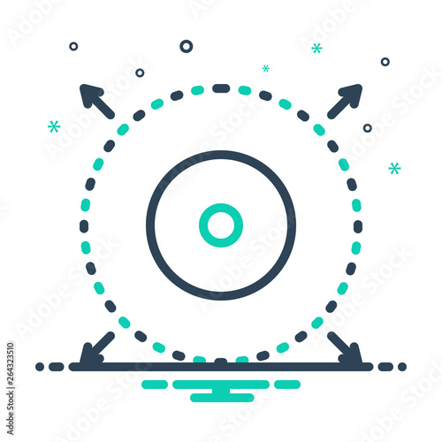 Mix line icon for delimiter 
