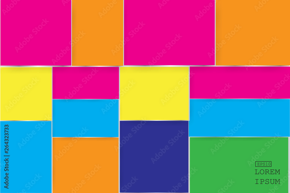 colorful elegant overlap background vector with Realistic overlap layer.