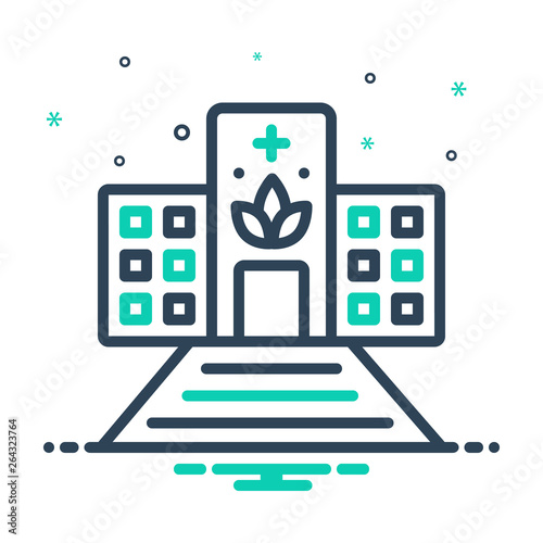 Mix line icon for dispensaries 