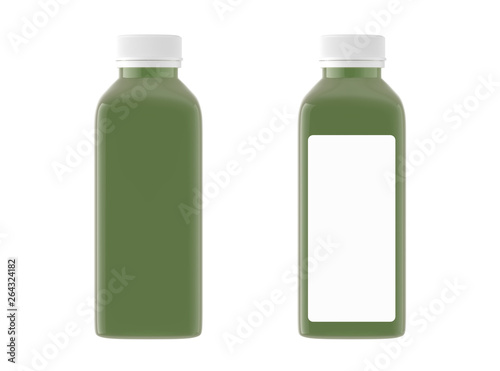 juice bottle mockup isolated on white background, 3D rendering